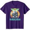 imageStar Wars The Mandalorian Fathers Day Cute Group Portrait TShirtPurple