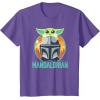 imageStar Wars The Mandalorian Fathers Day Cute Group Portrait TShirtPurple Heather