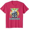 imageStar Wars The Mandalorian Fathers Day Cute Group Portrait TShirtRed Heather