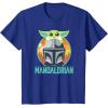 imageStar Wars The Mandalorian Fathers Day Cute Group Portrait TShirtRoyal Blue