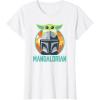imageStar Wars The Mandalorian Fathers Day Cute Group Portrait TShirtWhite