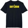 imageStar Wars The Mandalorian Fathers Day Dadalorian Logo TShirtBlack