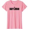 imageStar Wars The Mandalorian Fathers Day Dadalorian Logo TShirtPink