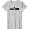 imageStar Wars The Mandalorian Fathers Day Dadalorian Logo TShirtSilver Grey