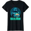 imageStar Wars The Mandalorian Fathers Day Dadalorian Retro TShirtBlack