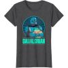 imageStar Wars The Mandalorian Fathers Day Dadalorian Retro TShirtDark Heather Grey