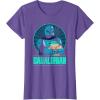 imageStar Wars The Mandalorian Fathers Day Dadalorian Retro TShirtPurple Heather