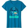 imageStar Wars The Mandalorian Fathers Day Dadalorian Retro TShirtSapphire Blue