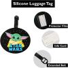 imageStar Wars The Mandalorian Grogu Luggage Tags 4Piece Set  PVC Grogu Suitcase Tags and Travel Tags  Officially Licensed