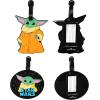 imageStar Wars The Mandalorian Grogu Luggage Tags 4Piece Set  PVC Grogu Suitcase Tags and Travel Tags  Officially Licensed