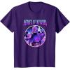 imageStar Wars The Mandalorian Heroes Of Nevarro Retro Portrait TShirtPurple