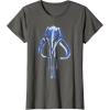 imageStar Wars The Mandalorian Mythosaur Skull Vintage Logo TShirtAsphalt Grey