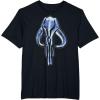 imageStar Wars The Mandalorian Mythosaur Skull Vintage Logo TShirtBlack