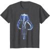imageStar Wars The Mandalorian Mythosaur Skull Vintage Logo TShirtDark Heather Grey