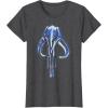imageStar Wars The Mandalorian Mythosaur Skull Vintage Logo TShirtDark Heather Grey