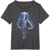 imageStar Wars The Mandalorian Mythosaur Skull Vintage Logo TShirtDark Heather Grey