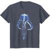 imageStar Wars The Mandalorian Mythosaur Skull Vintage Logo TShirtHeather Blue
