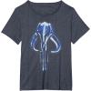 imageStar Wars The Mandalorian Mythosaur Skull Vintage Logo TShirtHeather Blue