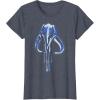 imageStar Wars The Mandalorian Mythosaur Skull Vintage Logo TShirtHeather Blue