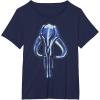imageStar Wars The Mandalorian Mythosaur Skull Vintage Logo TShirtNavy Blue