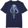 imageStar Wars The Mandalorian Mythosaur Skull Vintage Logo TShirtNavy Blue