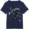imageStar Wars The Mandalorian Season 3 Grogu BoKatan ampamp Armorer TShirtNavy Blue