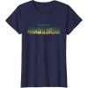 imageStar Wars The Mandalorian Season 3 Logo Grogu Disney TShirtNavy Blue