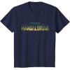imageStar Wars The Mandalorian Season 3 Logo Grogu Disney TShirtNavy Blue
