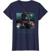 imageStar Wars The Mandalorian Season 3 Paz Vizsla Battles TShirtNavy Blue