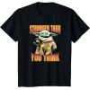 imageStar Wars The Mandalorian Stronger Than You Think Vintage TShirtBlack