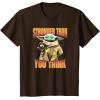 imageStar Wars The Mandalorian Stronger Than You Think Vintage TShirtBrown