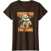 imageStar Wars The Mandalorian Stronger Than You Think Vintage TShirtBrown