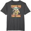 imageStar Wars The Mandalorian Stronger Than You Think Vintage TShirtDark Heather Grey