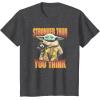 imageStar Wars The Mandalorian Stronger Than You Think Vintage TShirtDark Heather Grey