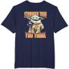 imageStar Wars The Mandalorian Stronger Than You Think Vintage TShirtNavy Blue