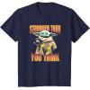 imageStar Wars The Mandalorian Stronger Than You Think Vintage TShirtNavy Blue