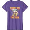 imageStar Wars The Mandalorian Stronger Than You Think Vintage TShirtPurple Heather