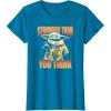 imageStar Wars The Mandalorian Stronger Than You Think Vintage TShirtSapphire Blue