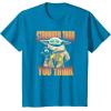 imageStar Wars The Mandalorian Stronger Than You Think Vintage TShirtSapphire Blue
