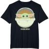 imageStar Wars The Mandalorian The Child Bassinet Portrait TShirtBlack