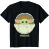 imageStar Wars The Mandalorian The Child Bassinet Portrait TShirtBlack