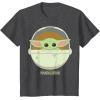 imageStar Wars The Mandalorian The Child Bassinet Portrait TShirtDark Heather Grey