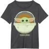 imageStar Wars The Mandalorian The Child Bassinet Portrait TShirtDark Heather Grey