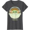 imageStar Wars The Mandalorian The Child Bassinet Portrait TShirtDark Heather Grey