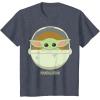 imageStar Wars The Mandalorian The Child Bassinet Portrait TShirtHeather Blue