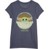 imageStar Wars The Mandalorian The Child Bassinet Portrait TShirtHeather Blue