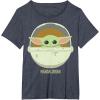 imageStar Wars The Mandalorian The Child Bassinet Portrait TShirtHeather Blue