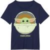 imageStar Wars The Mandalorian The Child Bassinet Portrait TShirtNavy Blue