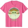 imageStar Wars The Mandalorian The Child Bassinet Portrait TShirtPink Heather