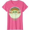 imageStar Wars The Mandalorian The Child Bassinet Portrait TShirtPink Heather